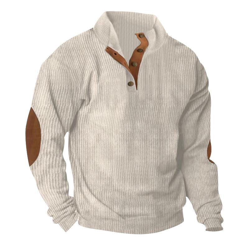Herbst und Winter Neue Herren Outdoor Jacke Cord Corduroy Lässiger Kragen Langarm Pullover