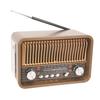 Portable FM AM SW Radio with BT Speaker LED Flashlight Vintage Radio Support TF Card for Home Office