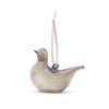 Shesay Mignon à Suspendre ou à Poser Vitrail de Noël Transparent Coloré Oiseau Nordique Ornement, Objet, Verre, Style, (gris)