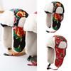 Ethnic Warm Hat Trapper Hat Stylish Floral Caps Warm Hat Ushanka Hat for Outdoor Winter Mask for Skiing Camping Hiking