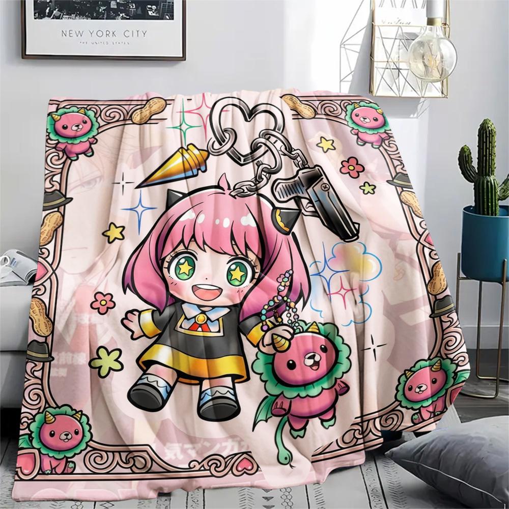 Anya Forger Flannel Blanket Comfortable Print Cozy Warm for Bed Chair Picnic Travel Bedroom Sofa.-TING