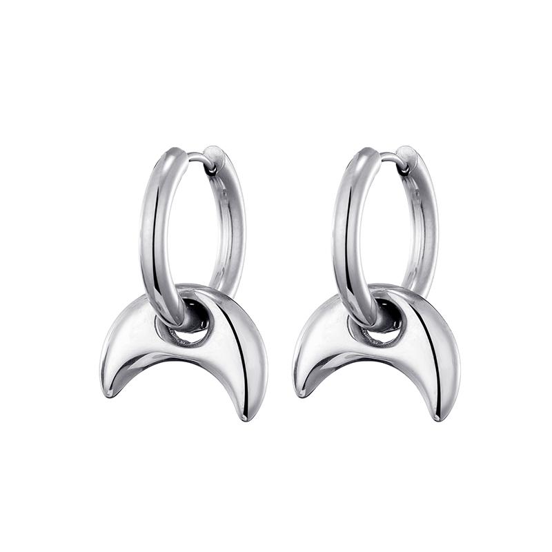 Classic Stainless Steel Heart Star Hoop Earrings For Women Punk Hip Hop Gold Silver Color Y2K Jewelry Female Earrings Oorbellen