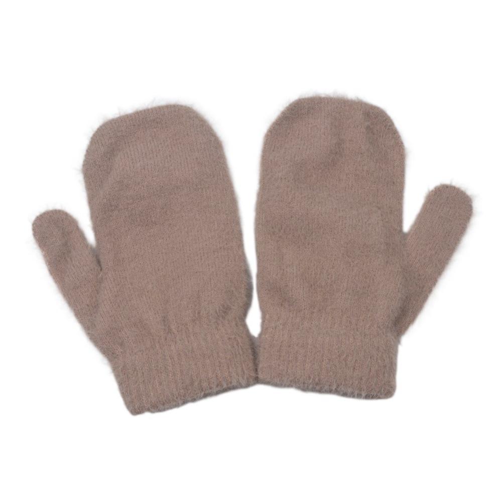 

Дышащие шерстяные вязаные непродуваемые варежки милые пушистые перчатки мужские женские верблюд