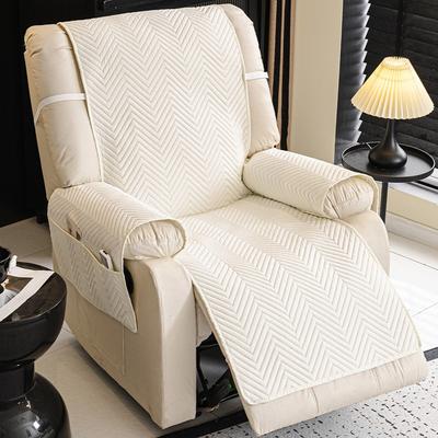 Ultrasonic Quilted Lounge Chair Cover  All Season Waterproof and Stain Resistant Single Seat One Piece Sofa Cushion