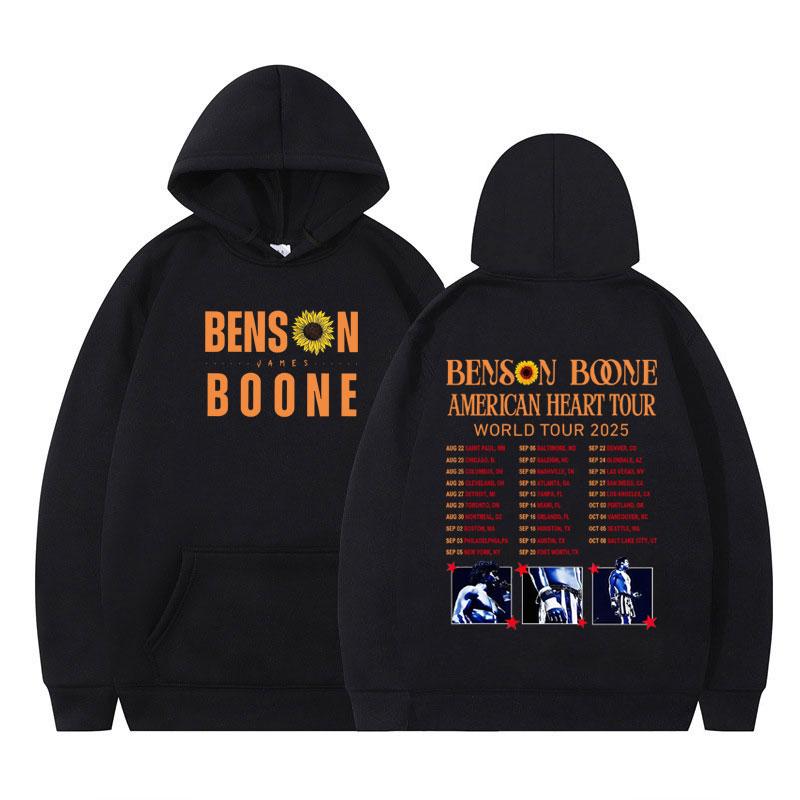 

Benson Boone American Heart Tour 2025 Vintag Graphic Sweatshirts Men Women Fashion Hip-hop Fleece Hoodies Oversized Pullover 3XL
