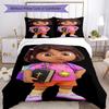 Dora Explorer Bedding Set Breathable Duvet Cover with Pillowcases Decorative Bed Linen for Bedroom Home Decoration Birthday Gift
