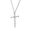 Edgy Crucifix Pendant Necklace Modern Street Wear Neck Jewelry Alloy Collarbone Neck Chain For Everyday Wear