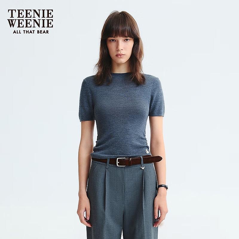 

Teenie Weenie Women s Half-High Neck Short Sleeve Knit Sweater S