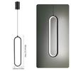 Minimalist Aluminum Black Long Strip Chandeliers For Living Room Wall Decor LED Hanging Light Small Chandelier Dimmable
