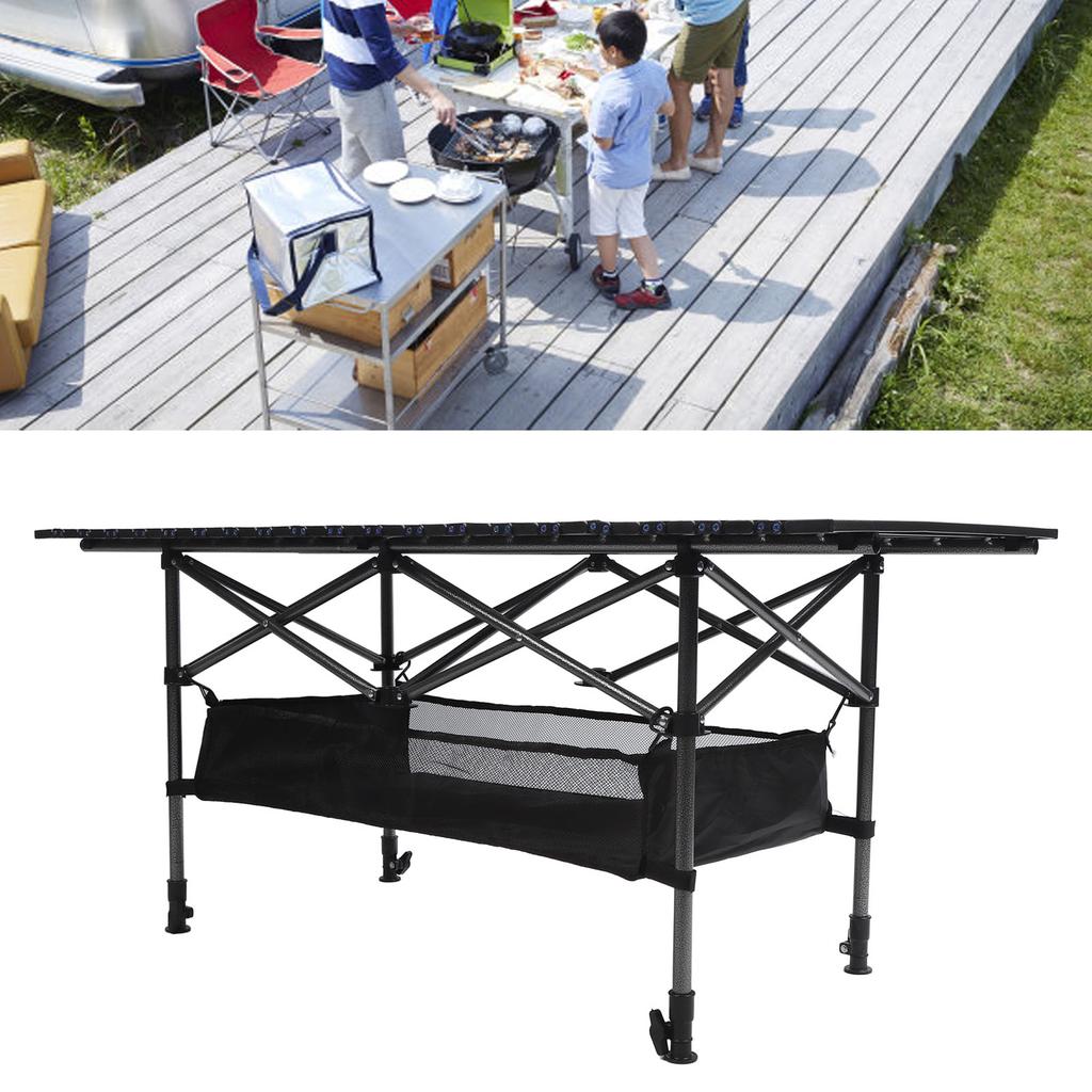 Outdoor Compact Folding Table Carbon Steel Multifunctional Portable Camping Table