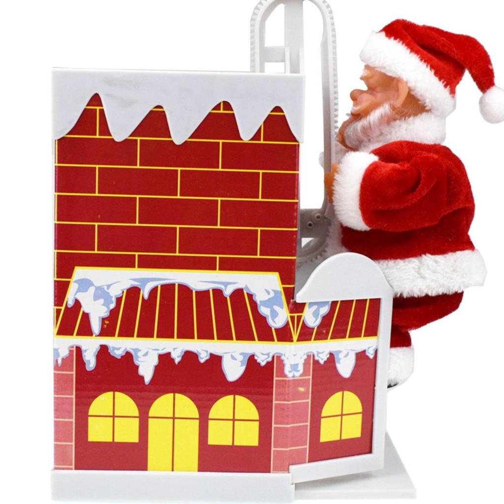 Santa Claus Climbing Ladder with Beads - Christmas Decorations & Children's Toy Gift