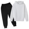 Solid Color Fashion Casual Children's Hoodie Sweatshirt Set for Autumn and Winter