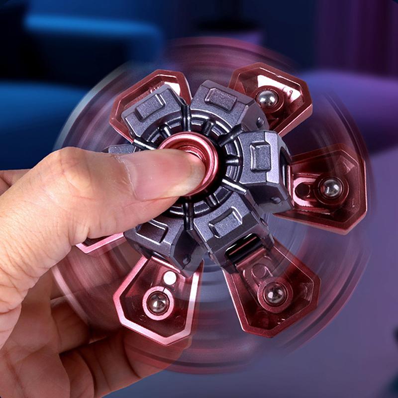 EDC fidget spinner giroscopio de armadura abierta juguetes para aliviar el estrs de adultos juguetes magnticos simples