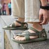 Men's Straw Sandals Mens Casual Shoes Personality Wear-resistant Sandal for Men Outdoor Beach Flip-flop Size Plus 36-45 Zapatos