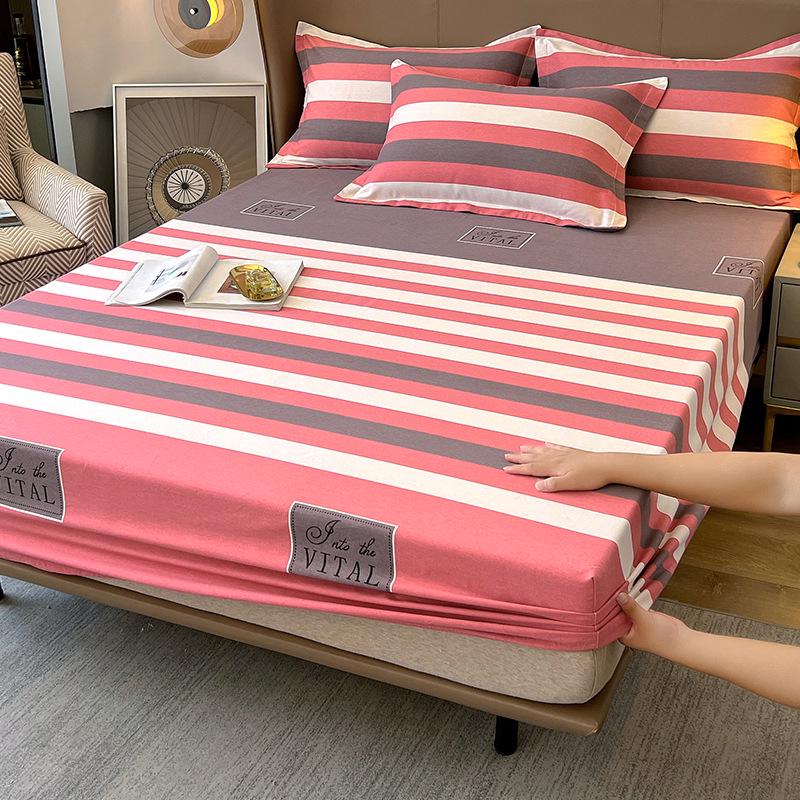 Thick Pure Cotton Flannel Fitted Bed Sheet: Non-Slip, All-Inclusive Mattress Protector