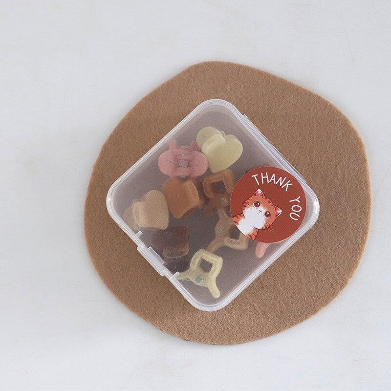 

10 шт./кор. коготь для волос для маленьких девочек, мини-коготь для волос цвета чая с молоком, детская заколка для волос, маленький милый мультяшный медведь, коготь для волос с цветочным принтом для маленьких девочек