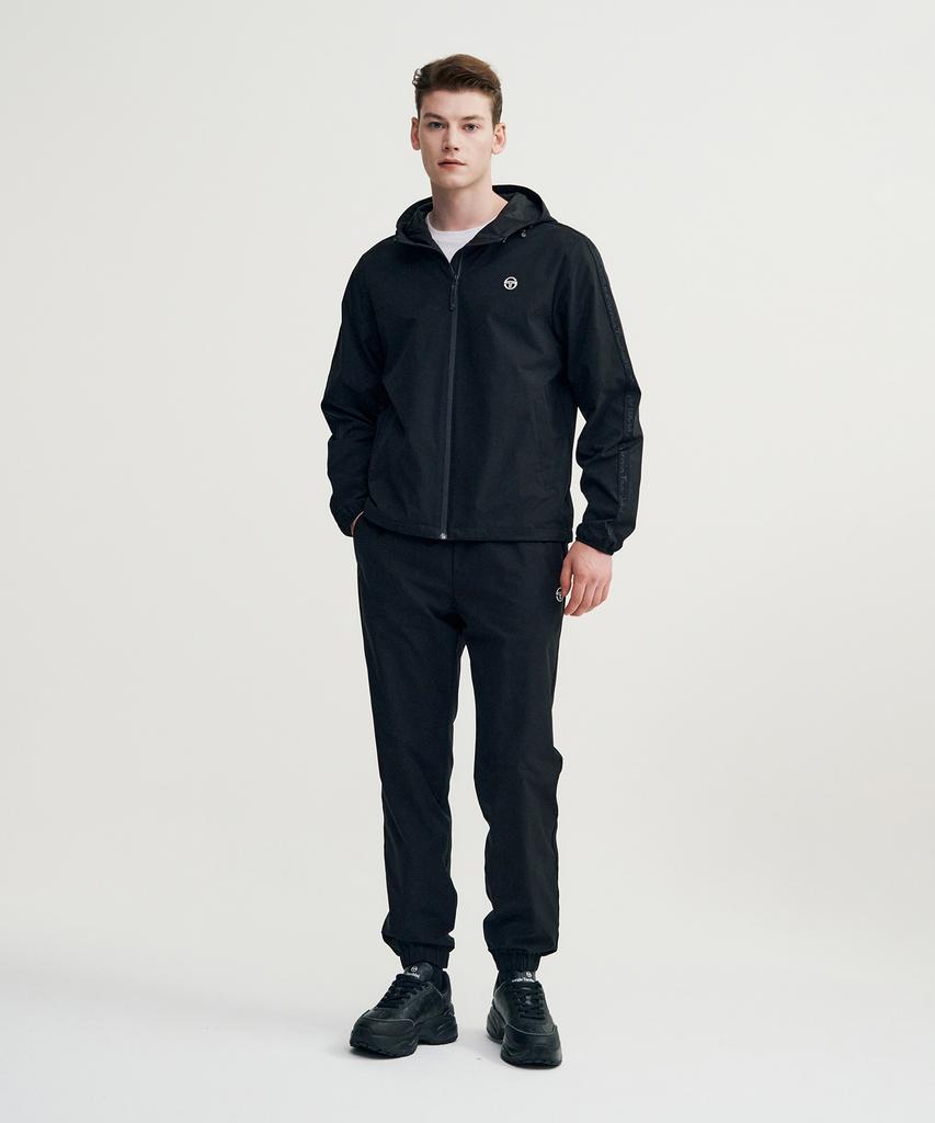 Sergio Tacchini M Essential Warm-Up Hooded Jacket (Black)