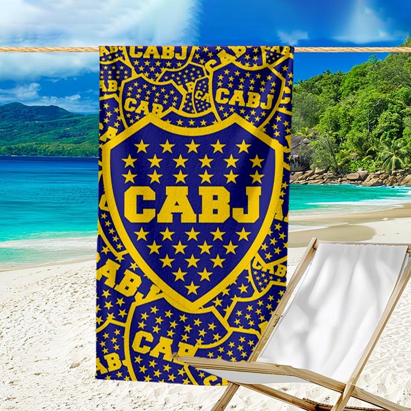 Boca Football Club Bedrucktes Strandtuch, Superweiche Mikrofaser, Perfektes Geschenk Geburtstag, für Pool, Strand, Reisen, für Familie und Freunde