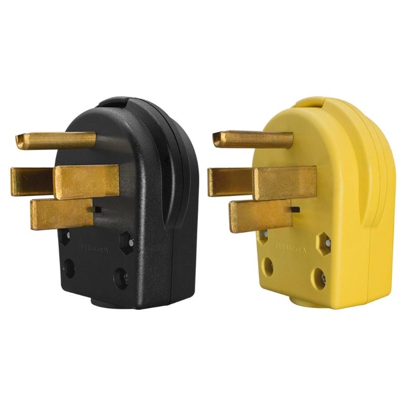 Heavy Duty 50Amp 125/250V 4 Poles Electrical Plug NEMA 14 50P PD1450PA For Commercial Dryers