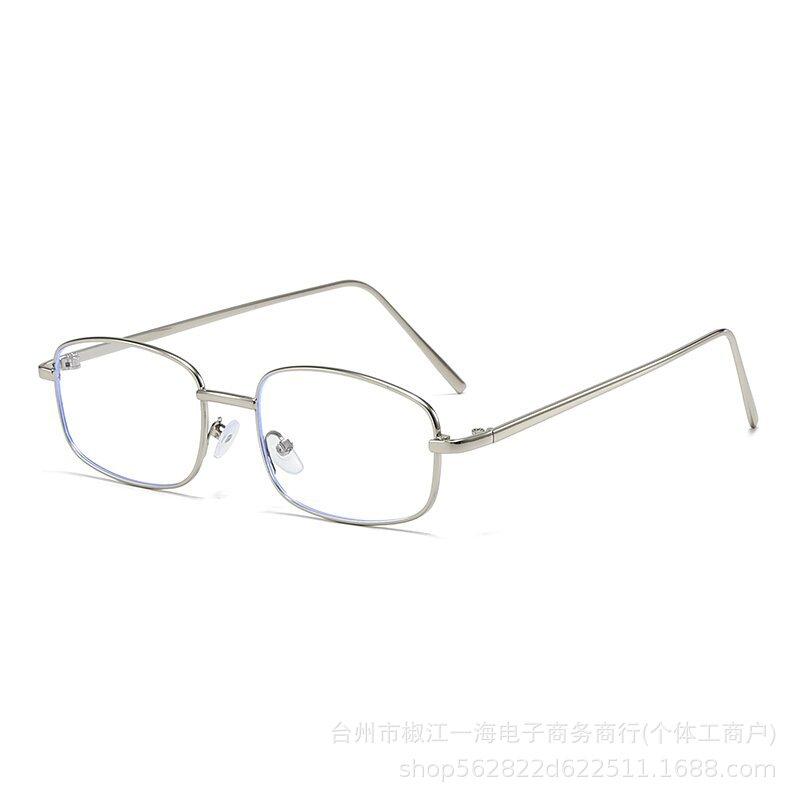 European and American metal small square sunglasses sunglasses men's and women's fashion trend flat sunglasses square metal