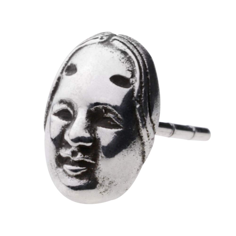 

Japanese Pattern Noh Mask Earrings 925 Silver e0503 [Cenote] [Silver Accessories]