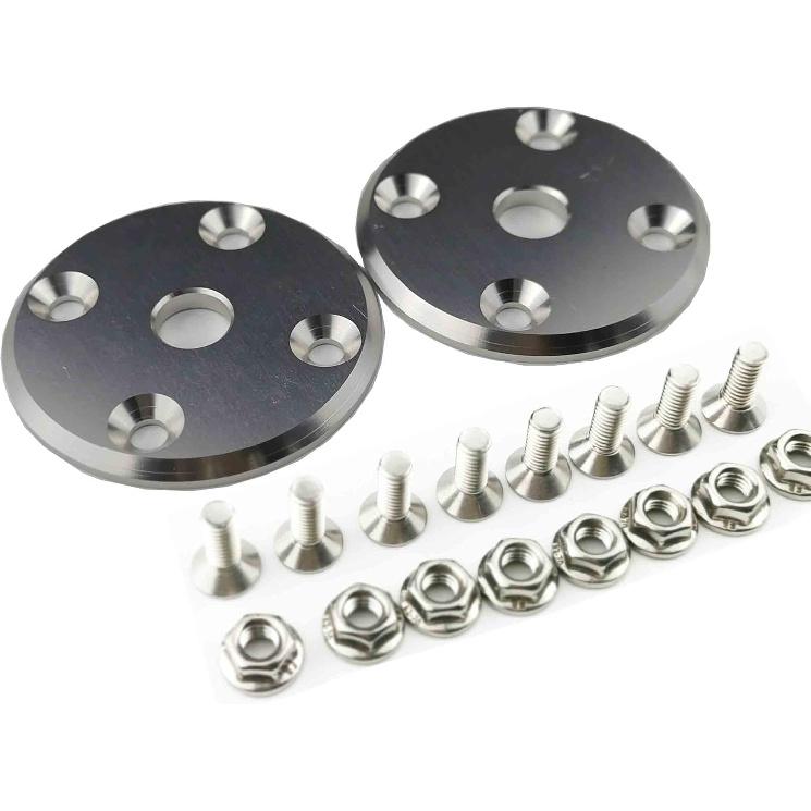 Universal Replacement Hood Pin Plate Kit Made in Aluminum