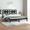 VidaXL Bed Frames Black Solid Pine Wood 200x200 Cm 3107377