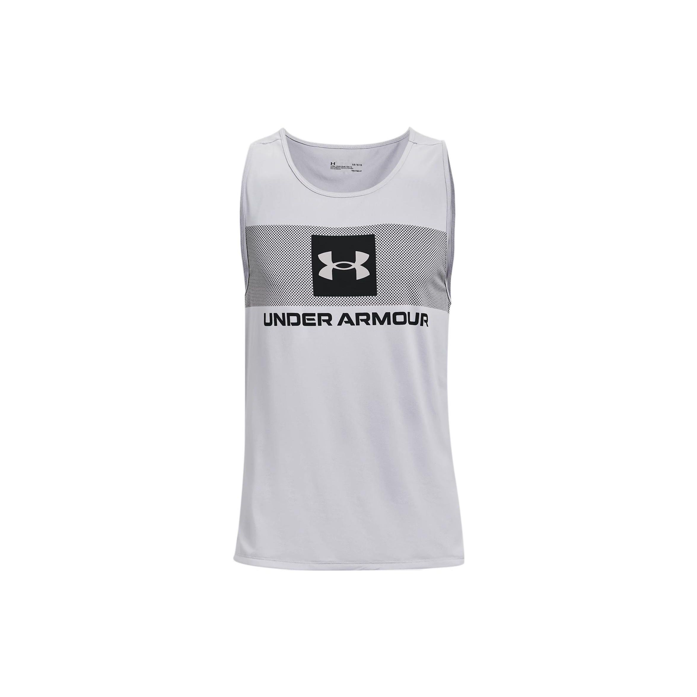 

Under Armour Letter Print Spliced Casual Sports Vest Men Vests Gray 1361713-011 XL