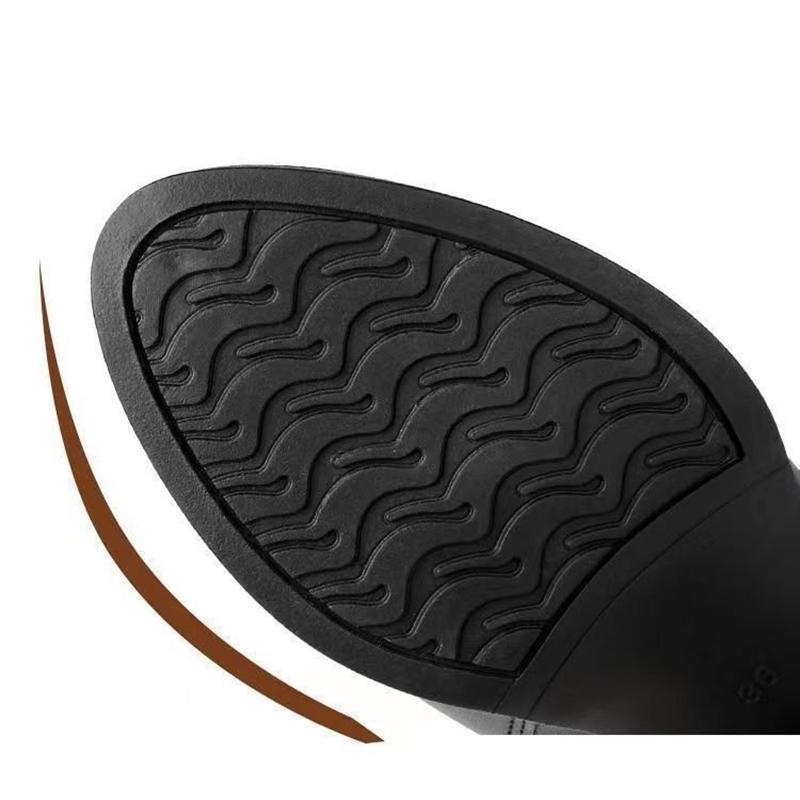 Damen Stiefeletten Winter Dick Plüsch Bequem Hohe Absätze Outdoor Anti-Rutsch Warm Mittelhohe Stiefel