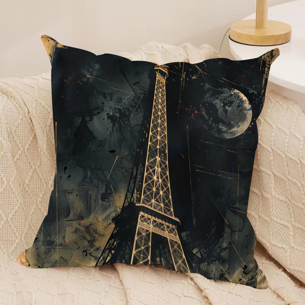 Retro Literature Art Cushion Cover Silky Short Plush Invisible Zipper Dustproof Sofa Pillow Case For Home Decor