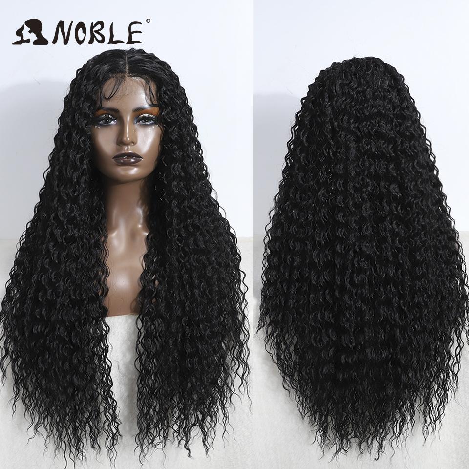 Noble Cosplay Wig Synthetic Lace Part Wig Long Curly 31Inch Cosplay Wig Blonde Ombre Lace Wig for Black Women Synthetic Lace Wig