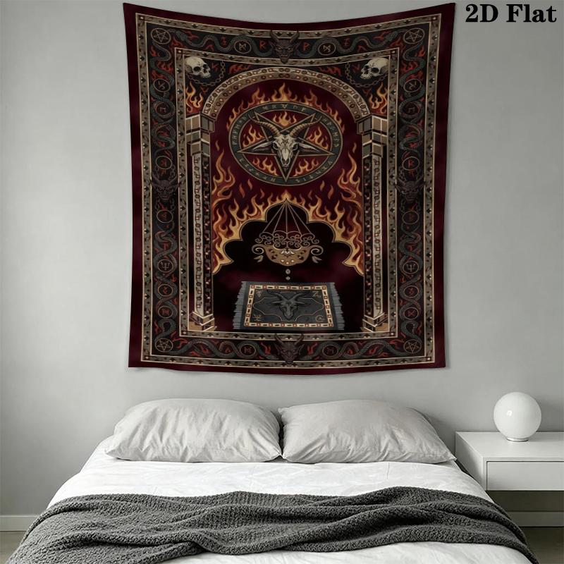 Demon Wall Tapestry Aesthetic Wall Hanging Printed Fabric Blanket Decorative Tapestries for Bedroom Living Room Home Decor