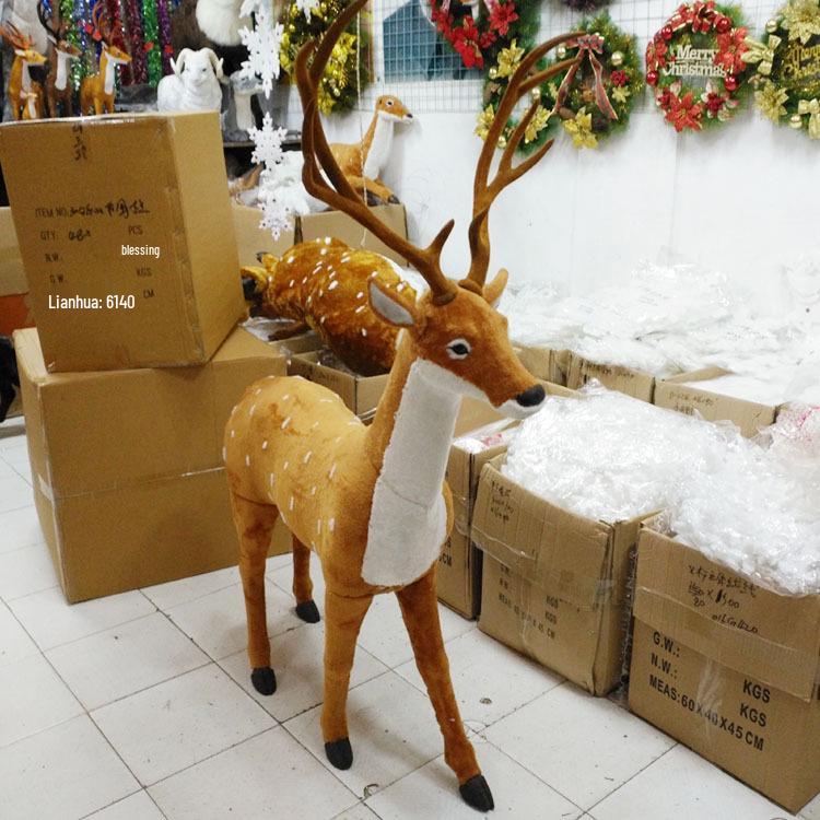 Fawn Sika Deer Christmas Ornaments - Small Decorative Reindeer Props