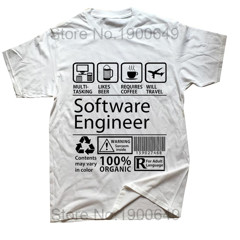 Software Engineer Programming TShirt Men Eat Sleep Code Repeat Programmer Developer Awesome Geek Tops T Shirt Camisas S