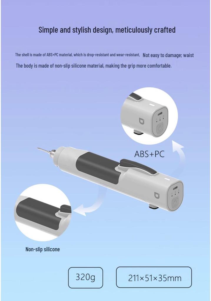 Rechargeable Brushless Precision Electric Screwdriver: 0.02-0.25N.m Torque for Fastening and Repair