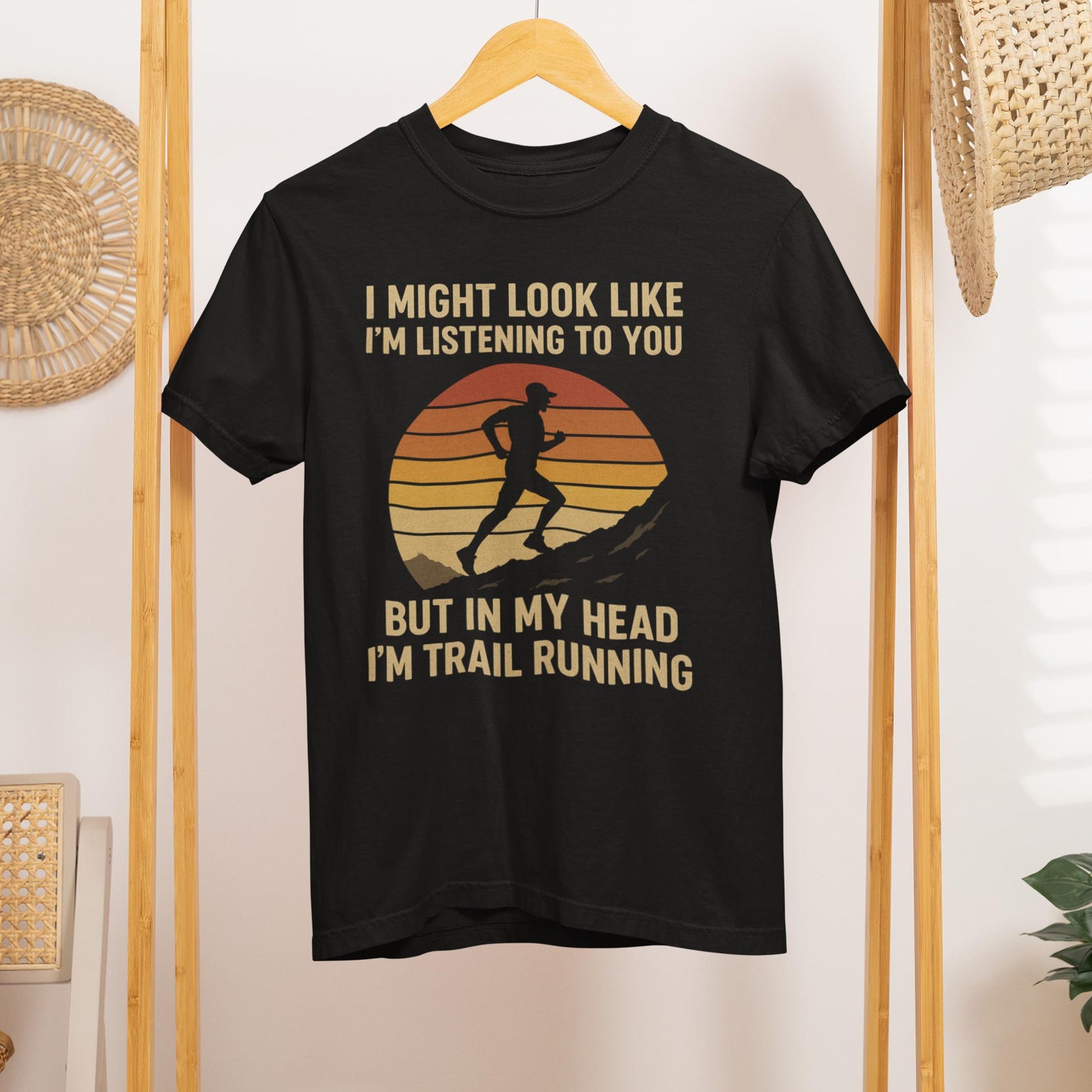 Trail Running Shirt | I Might Look Like I m Listening Trail Runner Tee | Comfort Colors 1717 S