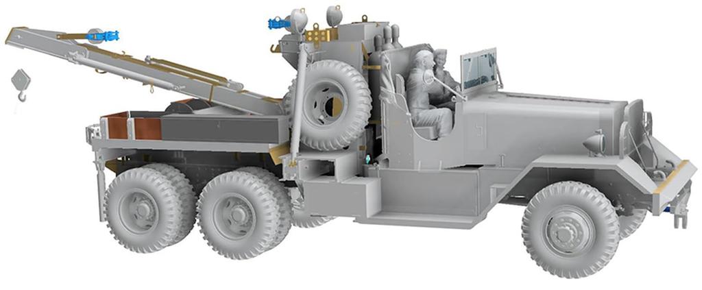 Thunder Models Escala 1/35 Caminhão de Reboque Pesado Americano Ward LaFrance M1A1, Teto Aberto, com Figura, Kit de Modelo de Plástico TB35014B (Veículo militar)