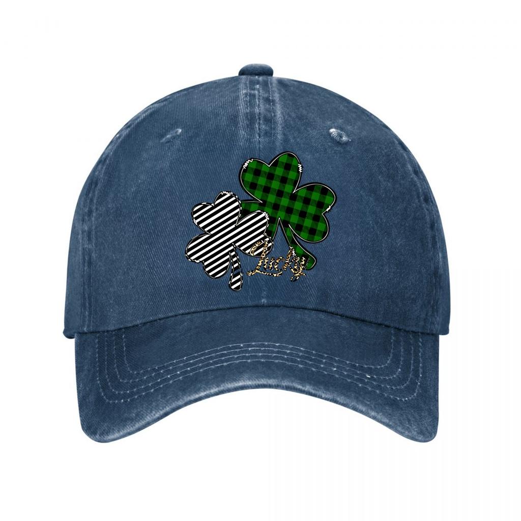 Plaid Shamrock Baseball Cap Washed Baseball Cap