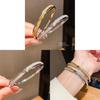 Copper Zircon Wave Pattern Bangle With Gold Plating For Fashionable Women