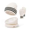 Winter children's hat gloves scarf three-piece set medium and small children's warm baby hat children's gloves women