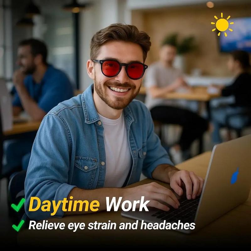 2026 New Fashion Square Frame Blue Light Blocking Sleep-Aid Glasses TR90 Frame Gaming AR Anti-Reflective Coating Goggles