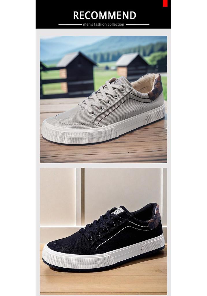 2026 Spring Korean-Style Men's Trendy Versatile Comfortable Canvas Board Shoes