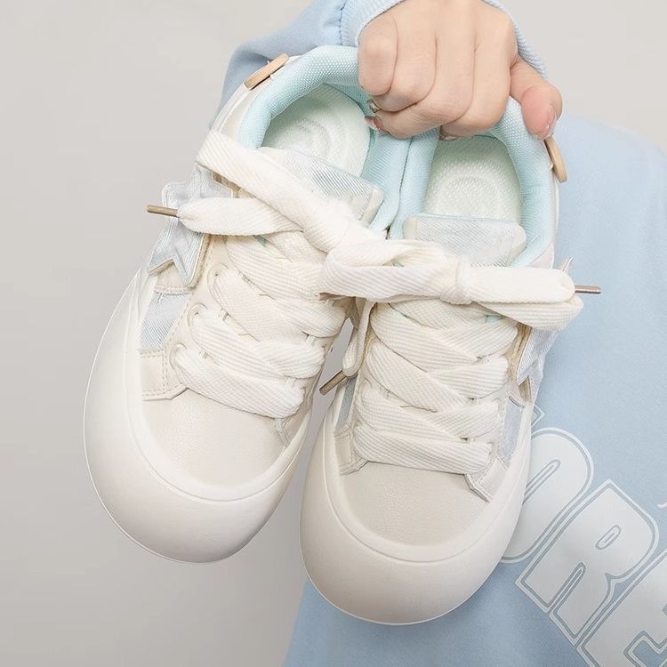 Milk fufu platform star little white shoes women's summer new versatile skirt student casual board shoes