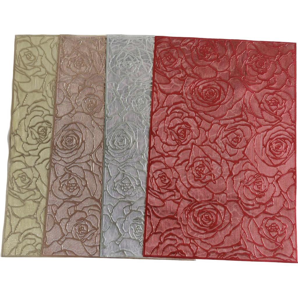 Hot Stamping Hollow-Out Rose Flower Dining Table Bowl Mat