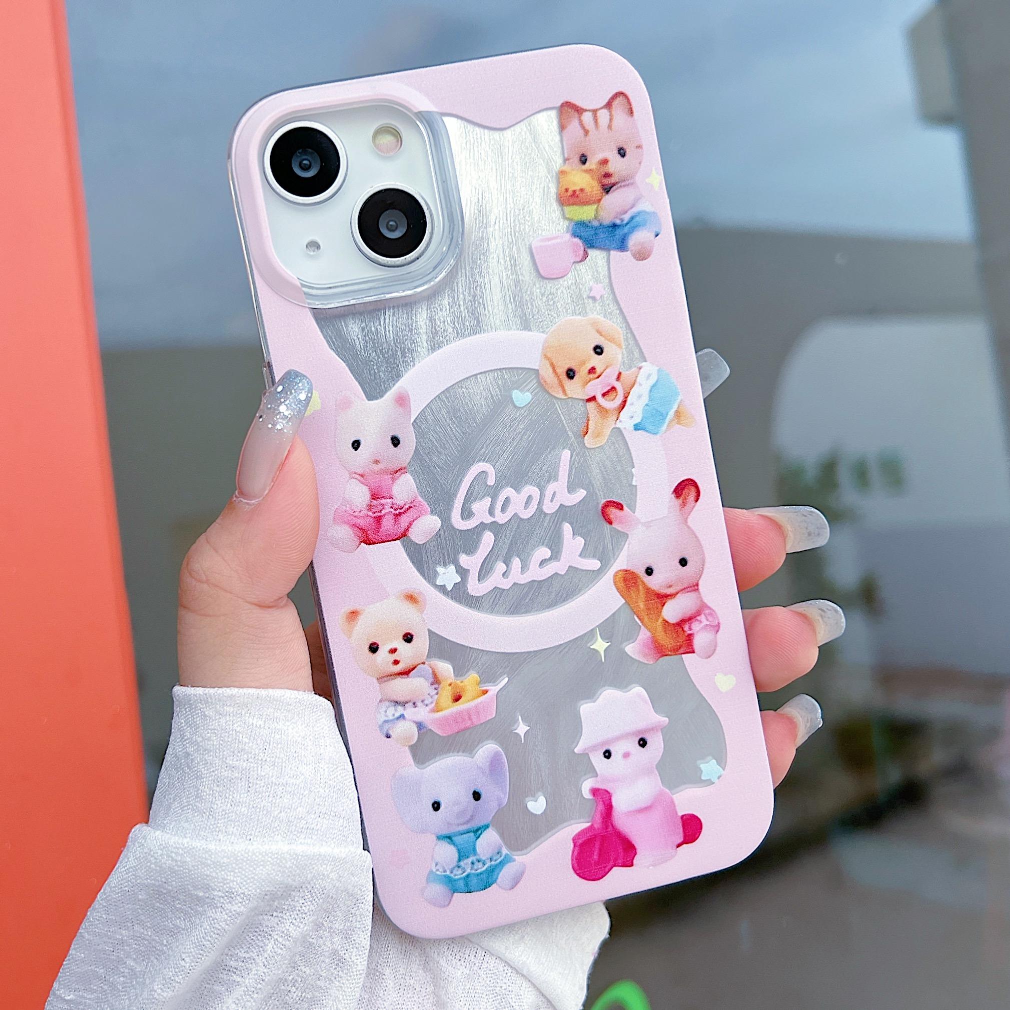 

Силиконовый чехол Laser Cute Bear Dog для Xiaomi Redmi Note 12 11 Samsung A54 A24 A14 Oppo A78 A58 A38 Infinix Note 30 Funda Painted Cover Soft TPU Bumper Realme C63/C61