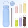 Bouteille d'eau isotherme en acier inoxydable de 1000 ml avec sangle de transport pour sports d'extérieur, salle de sport, voyage