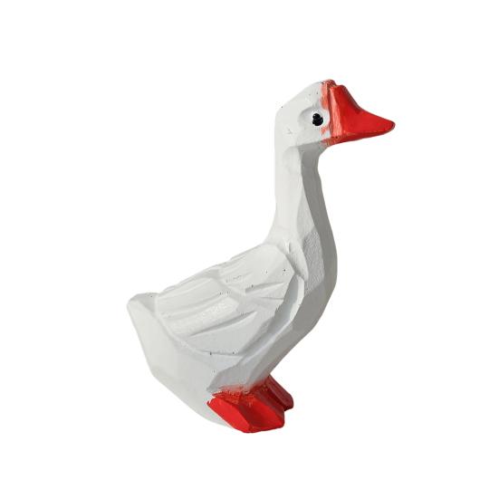 

Resin Goose Ornament Desktop White Goose Statue Mini Goose Figurine for Home Office Tabletop Potted Plant Decor белый