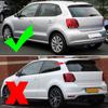 1 par glänsande svart bil bakruta sidospoiler för VW Polo MK5 6R 6C 2011-2017