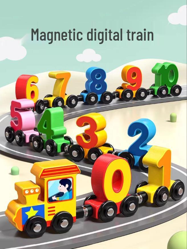 Magnetic Number Train Educational Toy for Ages 3-6: Early Learning Puzzle Blocks