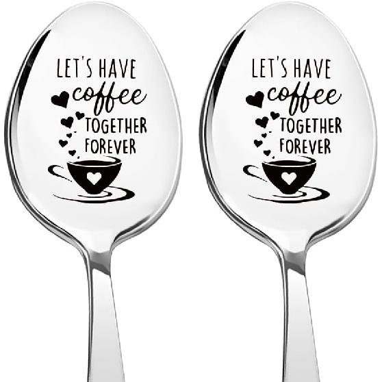 Husband Valentines Day Gifts for Her Him Wife Let s Have Coffee Together Forever Spoon Gift for Couple Anniversary Engagement Gifts for Him And Her A